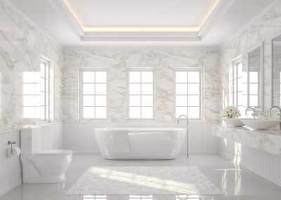 luxury white marble bathroom